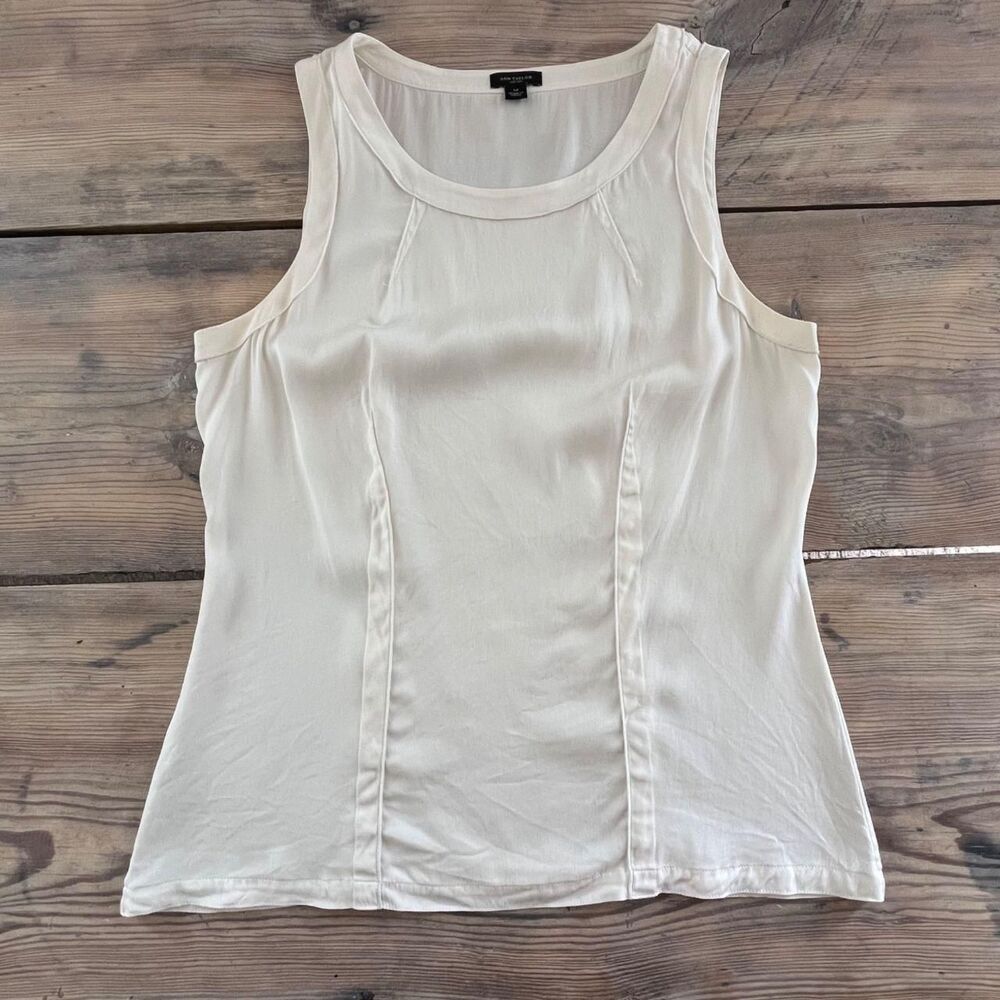 Ann Taylor Women's Cream and White Blouse